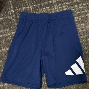 Adidas Kids Blue Shorts with White Logo